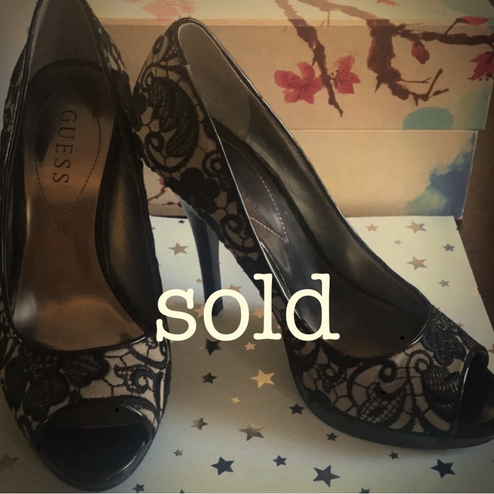 GUESS platform stillettos